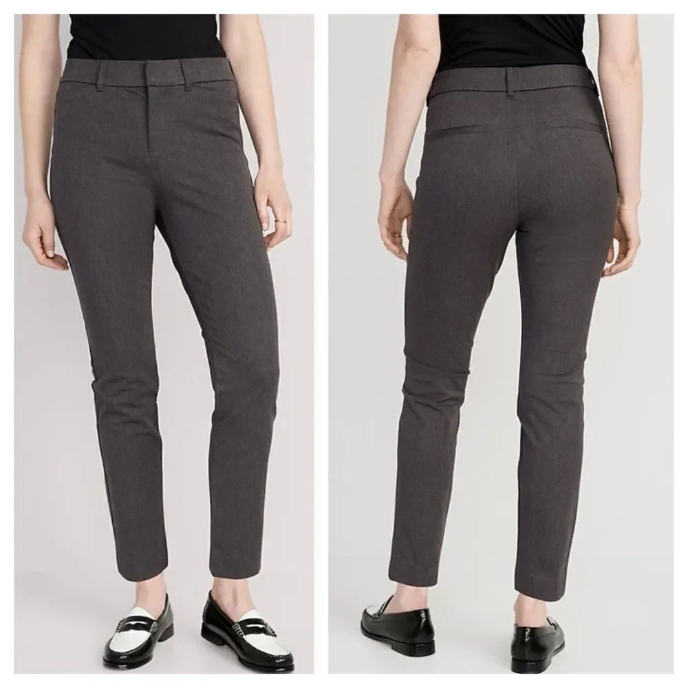 NWT Old Navy Pixie Skinny Ankle Pants Heather Grey